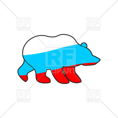 400x400 Bear Russia Flag Emblem Royalty Free Vector Clip Art Image