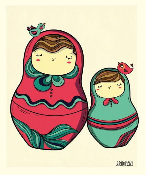 Russian Dolls Clipart
