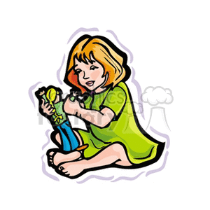 300x300 Doll Clipart Green