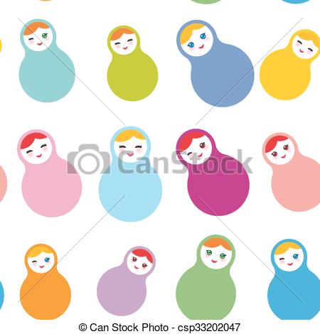 450x470 Russian Dolls Matryoshka On White Background, Pastel Colors