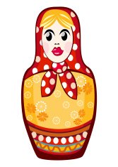 167x235 Cartoon Russian Dolls Premium Clipart