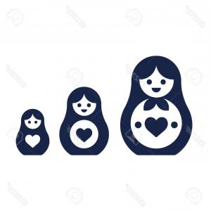 300x300 Photostock Vector Matryoshka Traditional Russian Nesting Doll