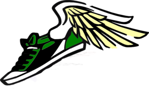 300x180 Running Shoe With Wings Clip Art