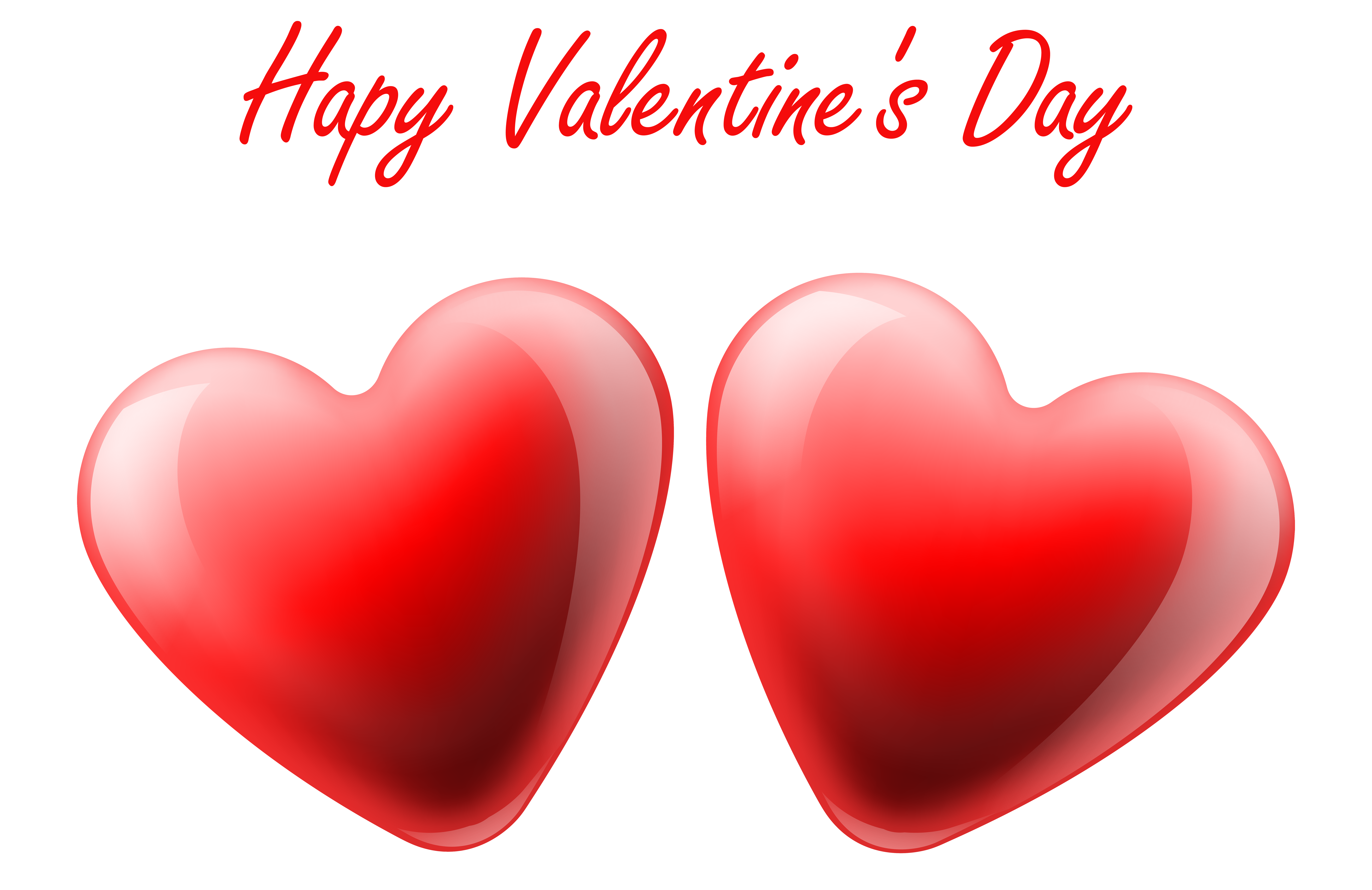 8000x5187 Happy Valentine's Day Hearts Transparent Png Clip Art Image