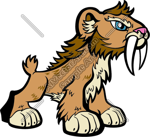 500x458 Sabercat04v4clr Clipart And Vectorart Sports Mascots