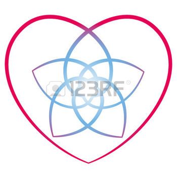 350x350 Sacred Geometry Flower Venus With Surrounding Heart, Symbol