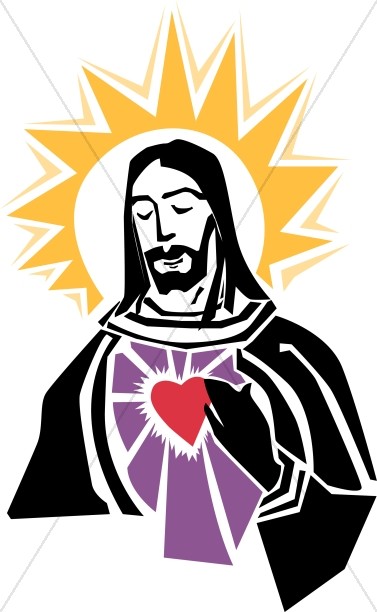 377x612 Sacred Heart Of Christ Inspirational Clipart