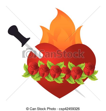 450x470 Sacred Heart Of Jesus Vector Illustration Design Vector