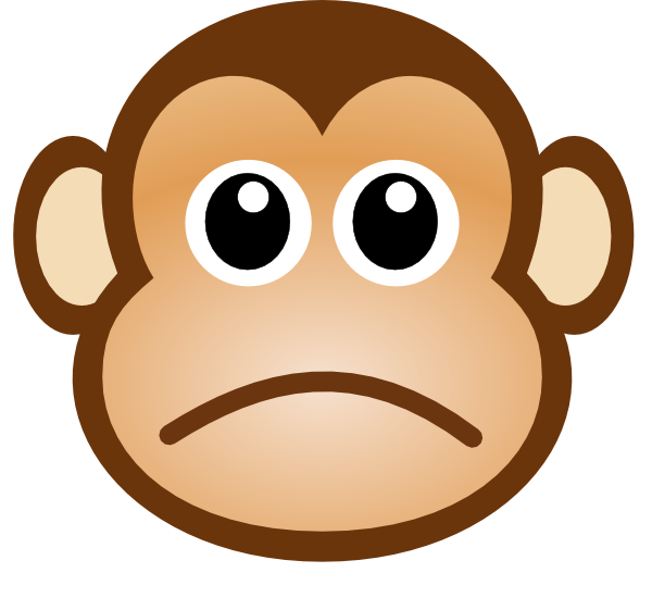 600x561 Sad Monkey Clip Art