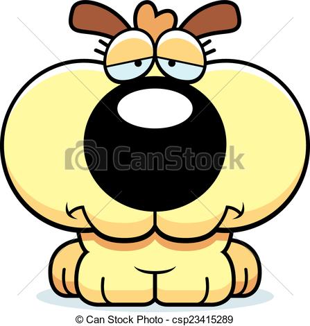 447x470 Cartoon Sad Puppy Dog. A Cartoon Illustration Of A Puppy Dog