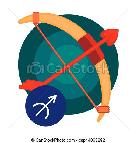 450x470 Sagittarius Astrology Sign Isolated On White. Horoscope Eps