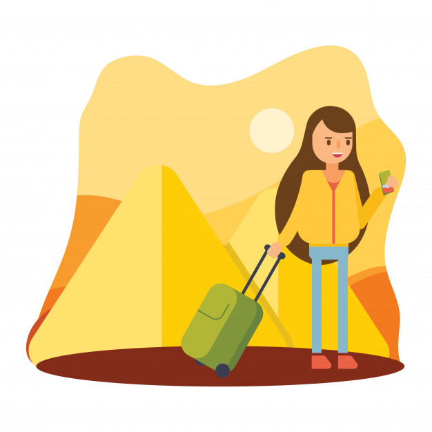 626x626 Funny Girls Traveler Tourist Vacation Holiday In The Pyramid Egypt