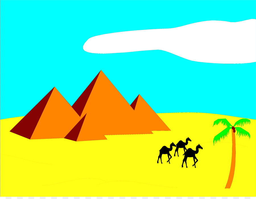 900x700 Sahara Egyptian Pyramids Camel Desert Clip Art