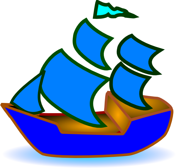 600x573 Image Of Blue Sailboat Clipart