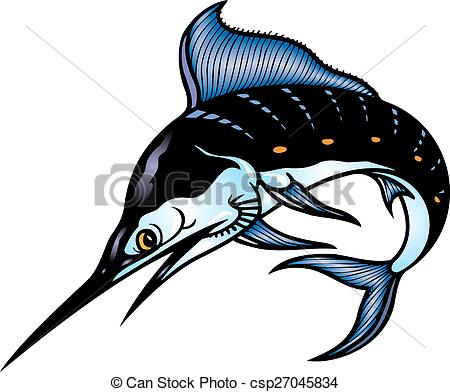 450x392 Marlin Fish Isolated On The White Background Vectors