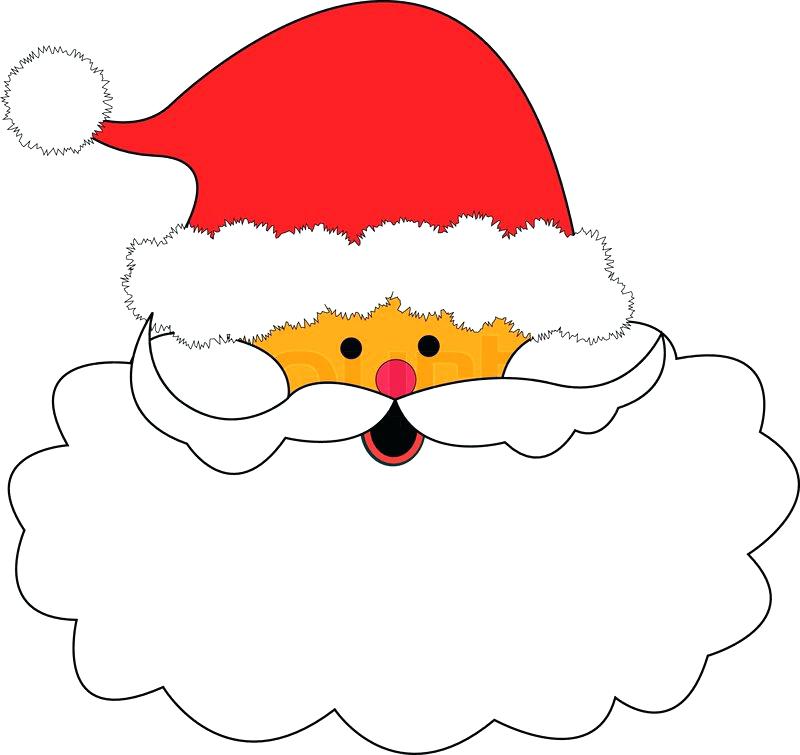 800x755 Santa Beard Clip Art Red Hat And Nose White Beard Illustration