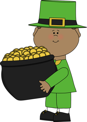 356x500 Saint Patrick's Day Boy With Pot Of Gold Clip Art