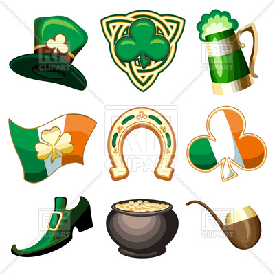 400x400 Saint Patrick's Day Symbols And Icons Royalty Free Vector Clip Art