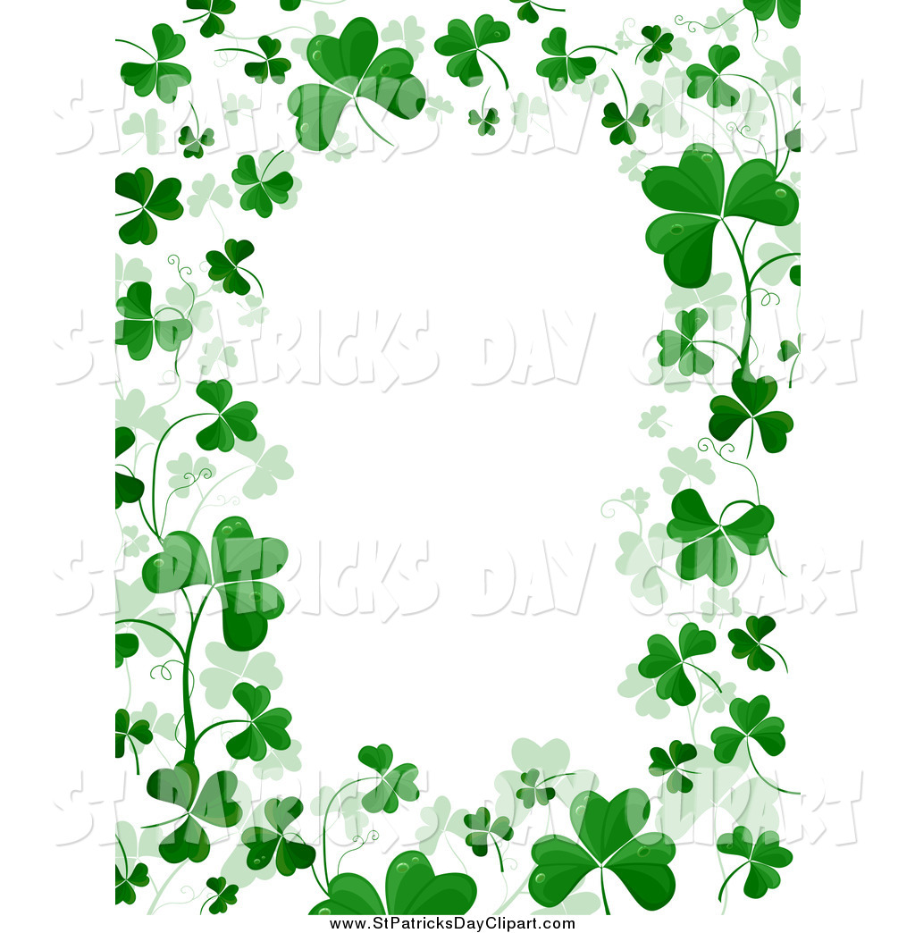 1024x1044 Clip Art Of A St Patricks Day Shamrock Border By Bnp Design Studio