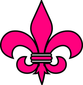 291x298 Pink Fleur De Lis Court Clip Art