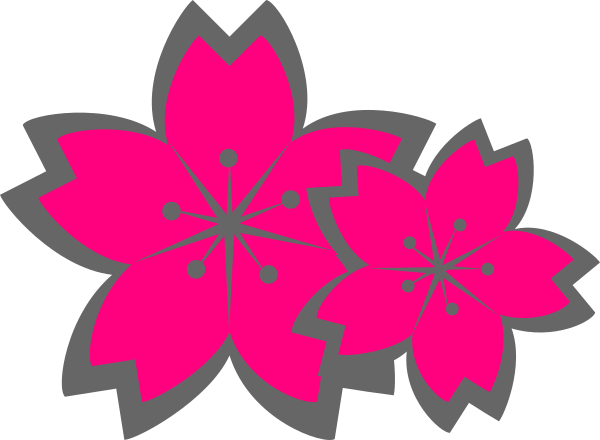 600x440 Pink Sakura Flowers Clip Art
