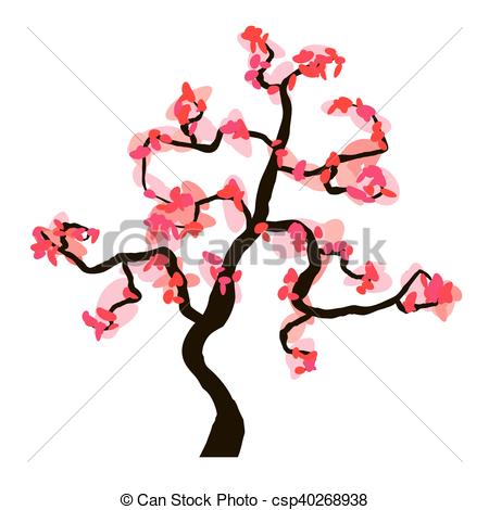 450x470 Sakura Blossom Isolated On White Background, Vector Vectors