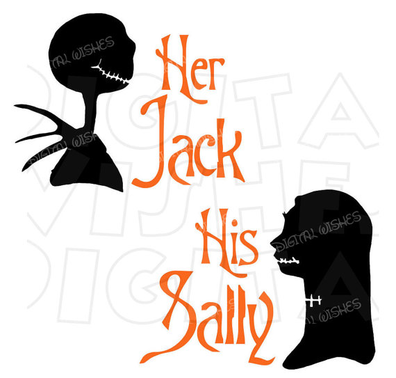570x543 Matching Nightmare Before Christmas Her Jack His Sally Digital