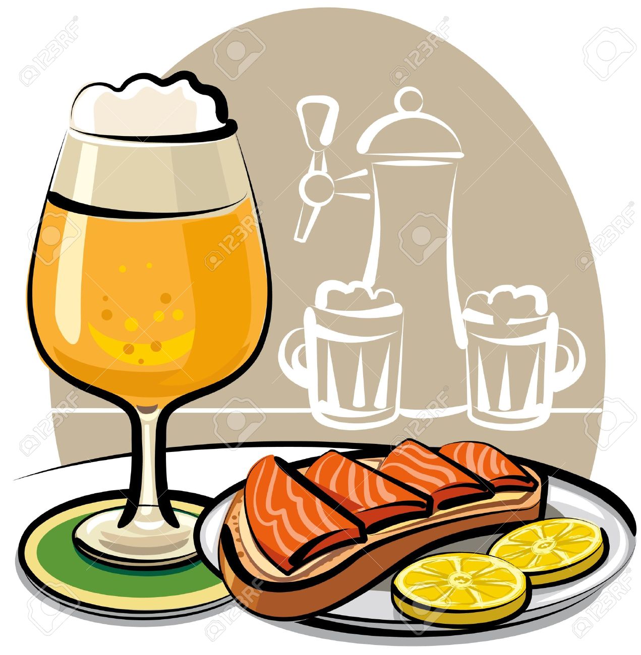 1271x1300 Smoked Salmon Clipart