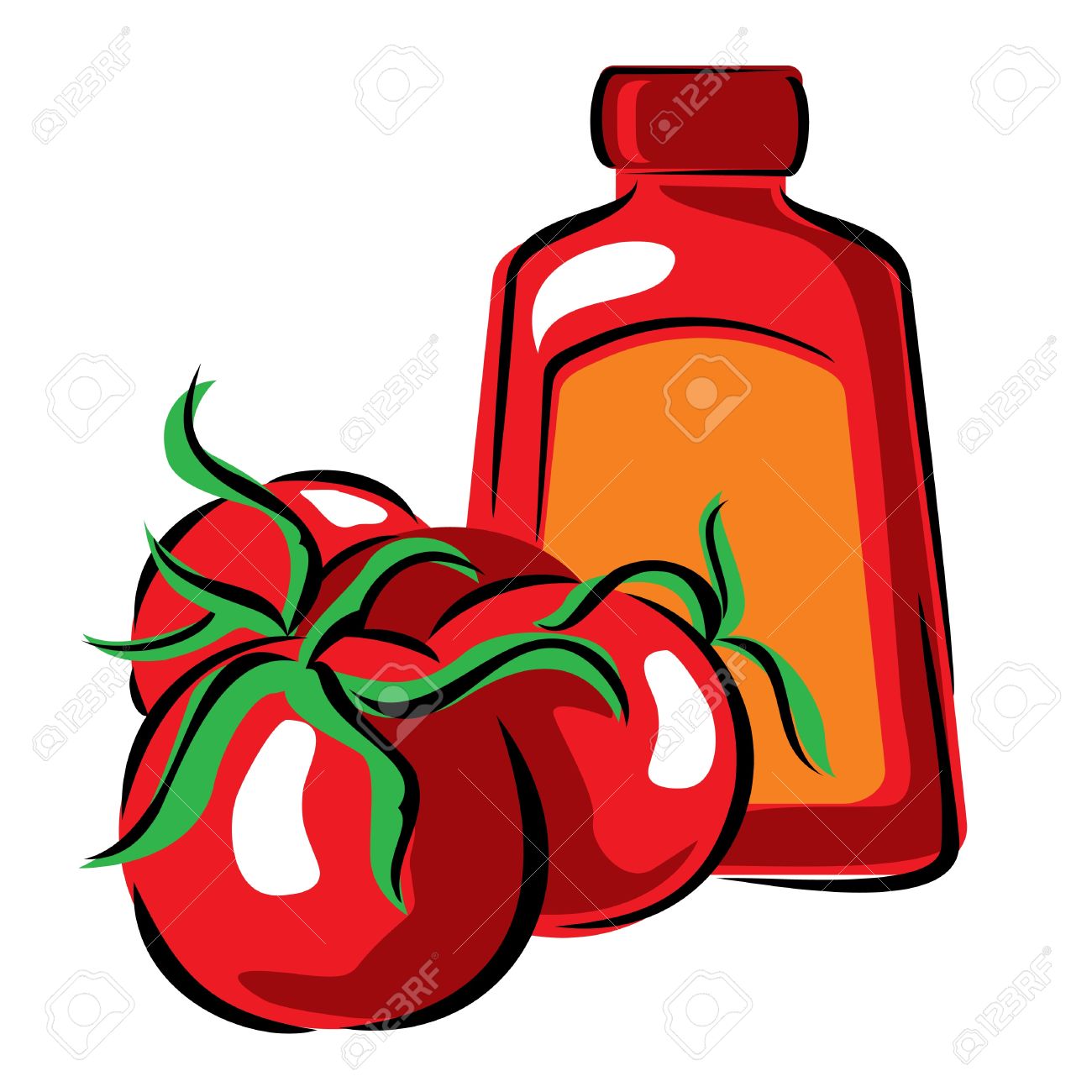 1300x1300 Ketchup Tomato Sauce Clipart