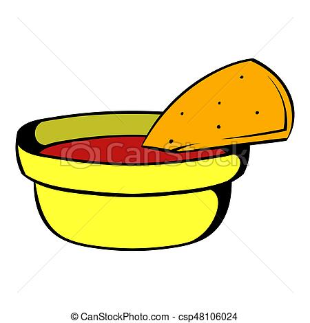 450x470 Pepper Sauce Pita Bread Icon Cartoon. Pepper Sauce