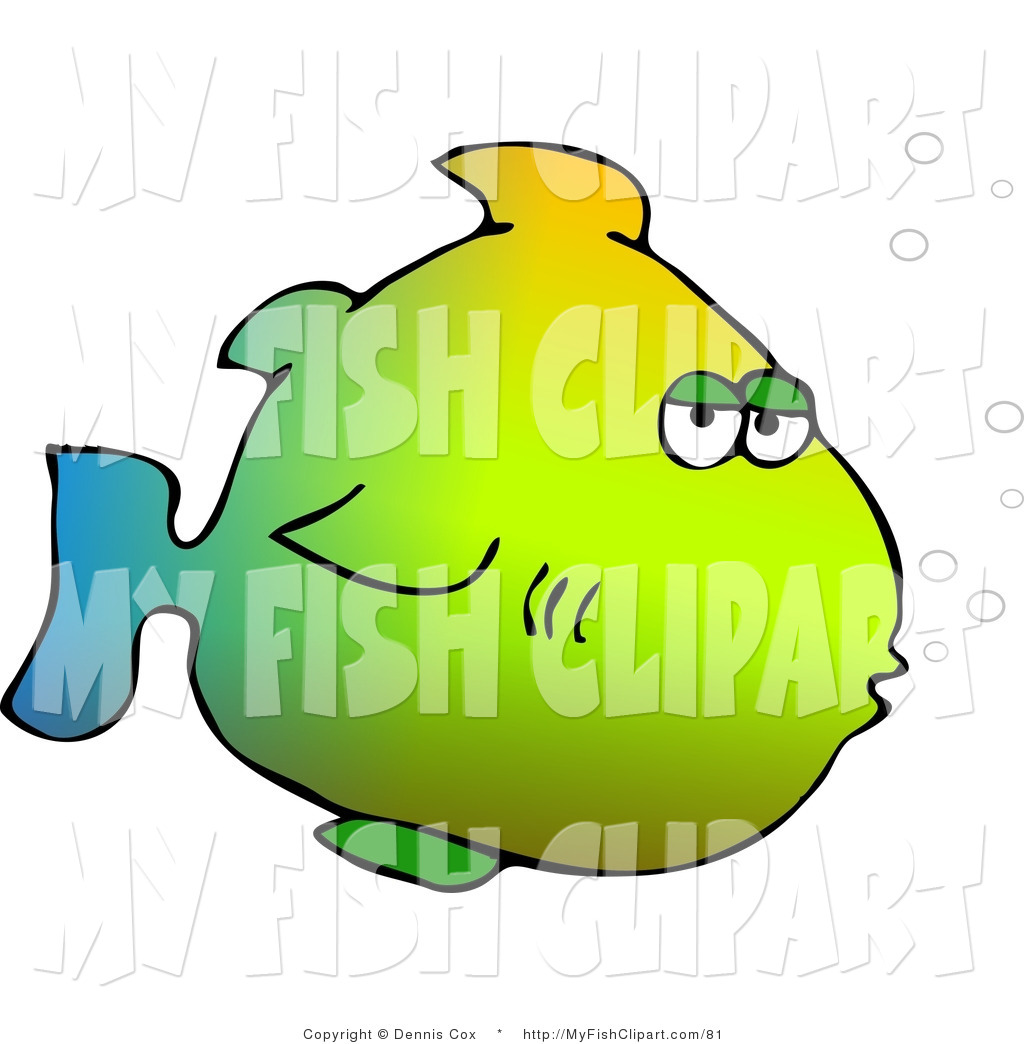 1024x1044 Clip Art Of A Yellow, Green, And Blue Marine Fish By Djart
