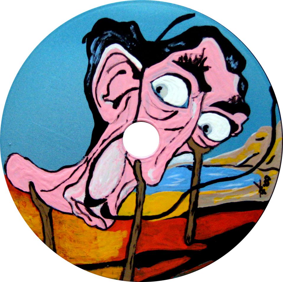 958x956 Salvador Caricatura 2 Cd's Para Relojes De Escritorio