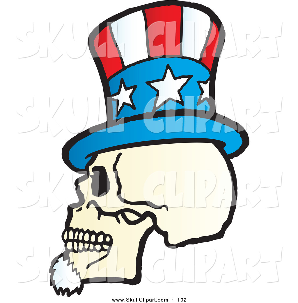 1024x1044 Vector Clip Art Of A White Uncle Sam Skull Wearing A Hat By Snowy