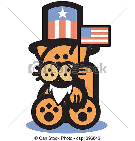 450x470 Cat Uncle Sam 4th Of July Clip Art. Cat Dressed Up Like Vectors