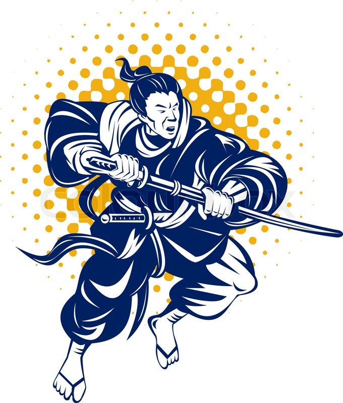 680x800 Japanese Samurai Warrior Fighting Stock Photo Colourbox