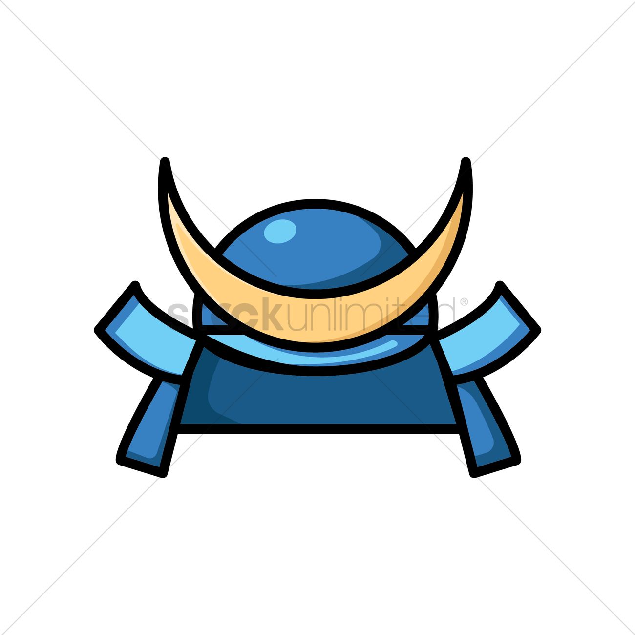 1300x1300 Kabuto Helmet For Samurai Warrior Vector Image