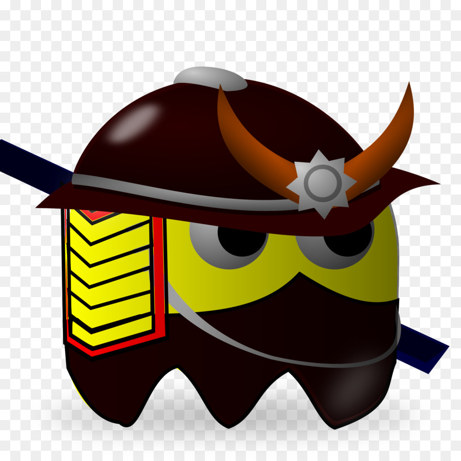 900x900 Pac Man Samurai Warrior Clip Art