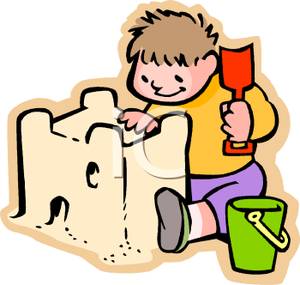 300x285 Clip Art Of Building A Sandcastle Clipart
