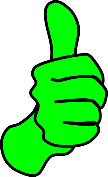 366x599 Thumbs Up Green Sand Clip Art