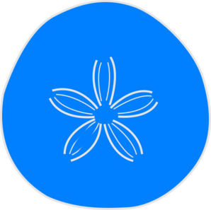 298x297 Sand Dollar Bluegrey Clip Art