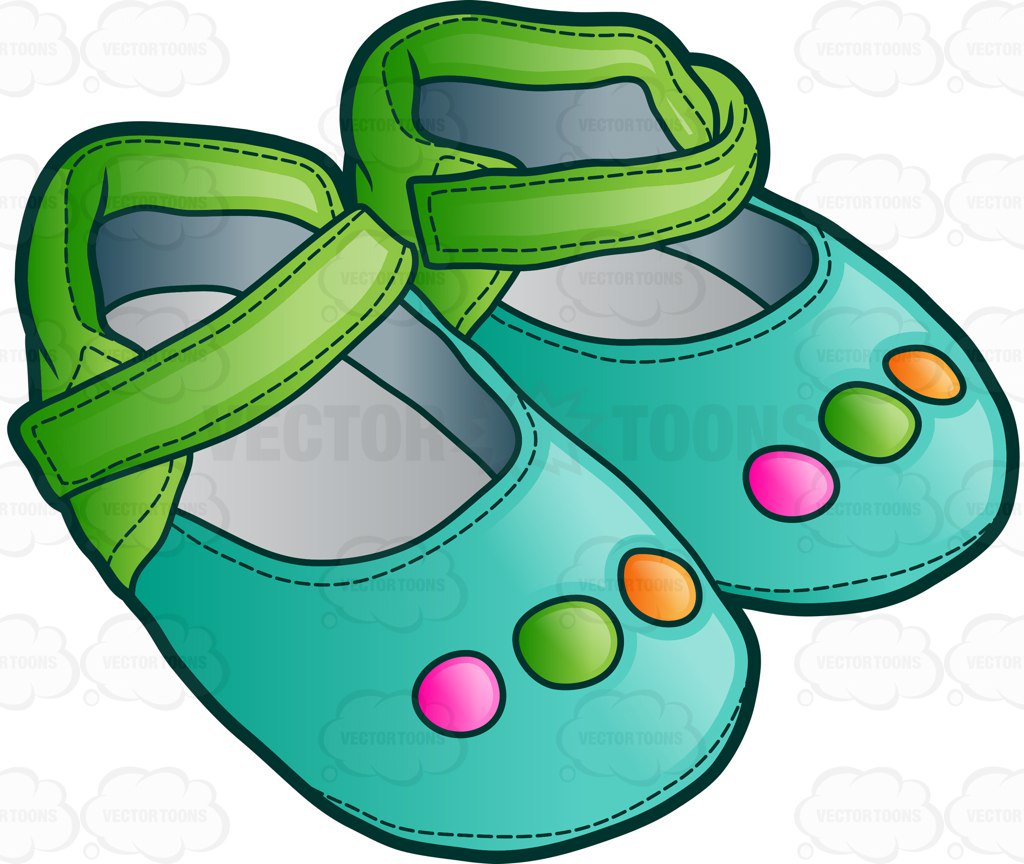 1024x864 Pretty Sandals For Baby Girls Cartoon Clipart Vector Toons