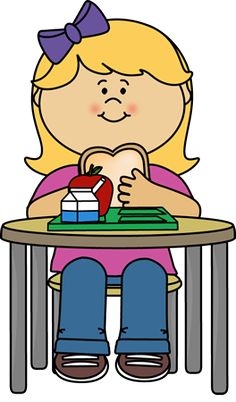236x402 Clipart Of Girl Going To Lunch In School