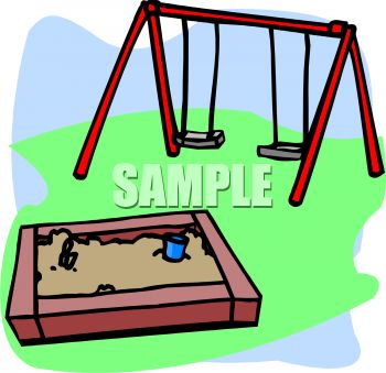 350x339 Playground Toys Sandbox And Swing Set