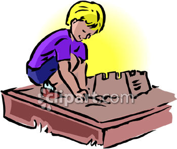 350x295 Child Playing In A Sandbox Clip Art