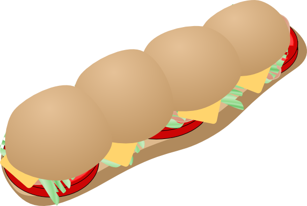 600x403 Submarine Sandwich Clip Art