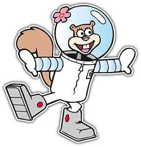 287x300 Sandy Cheeks Spongebob Kids Cartoon Car Bumper Window Vinyl