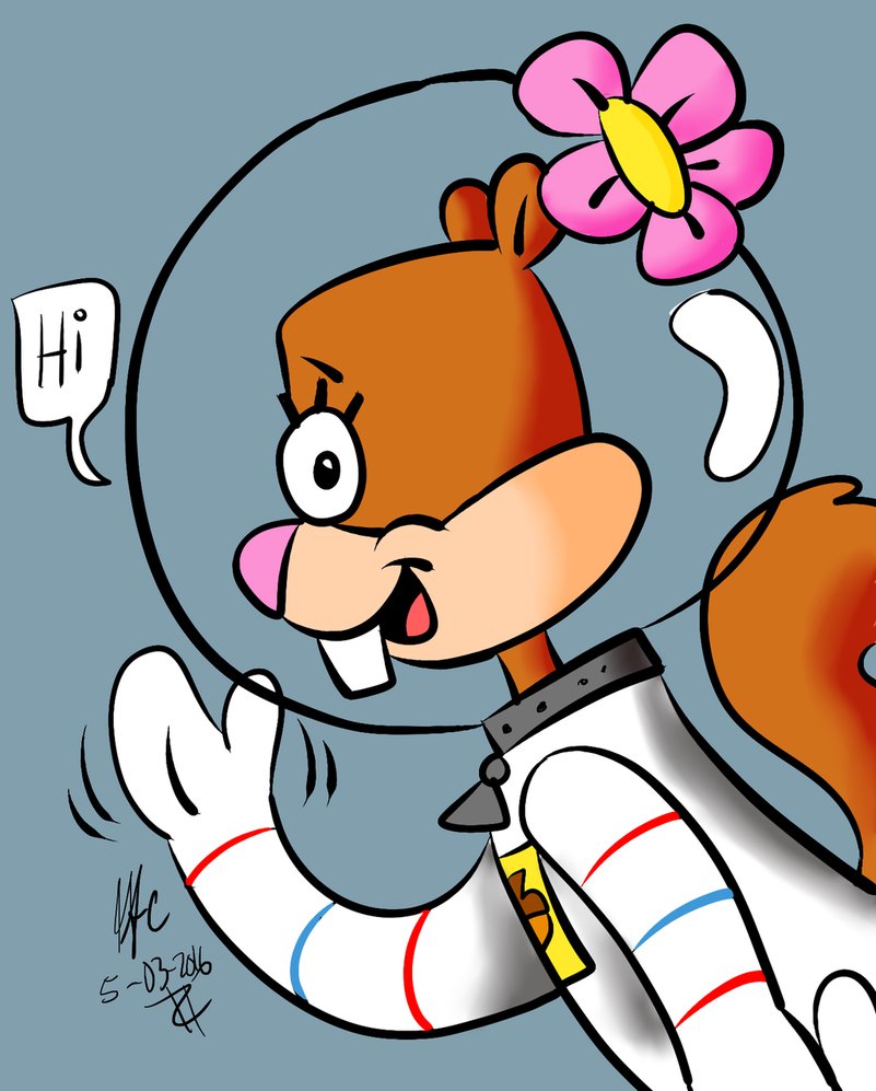 801x997 Sandy Cheeks Says Hi By Spongefox