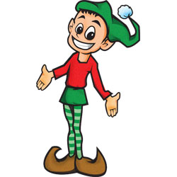 250x250 Xmas Santa Elves Clipart