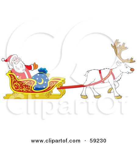 Santa And His Reindeer Clipart at GetDrawings | Free download