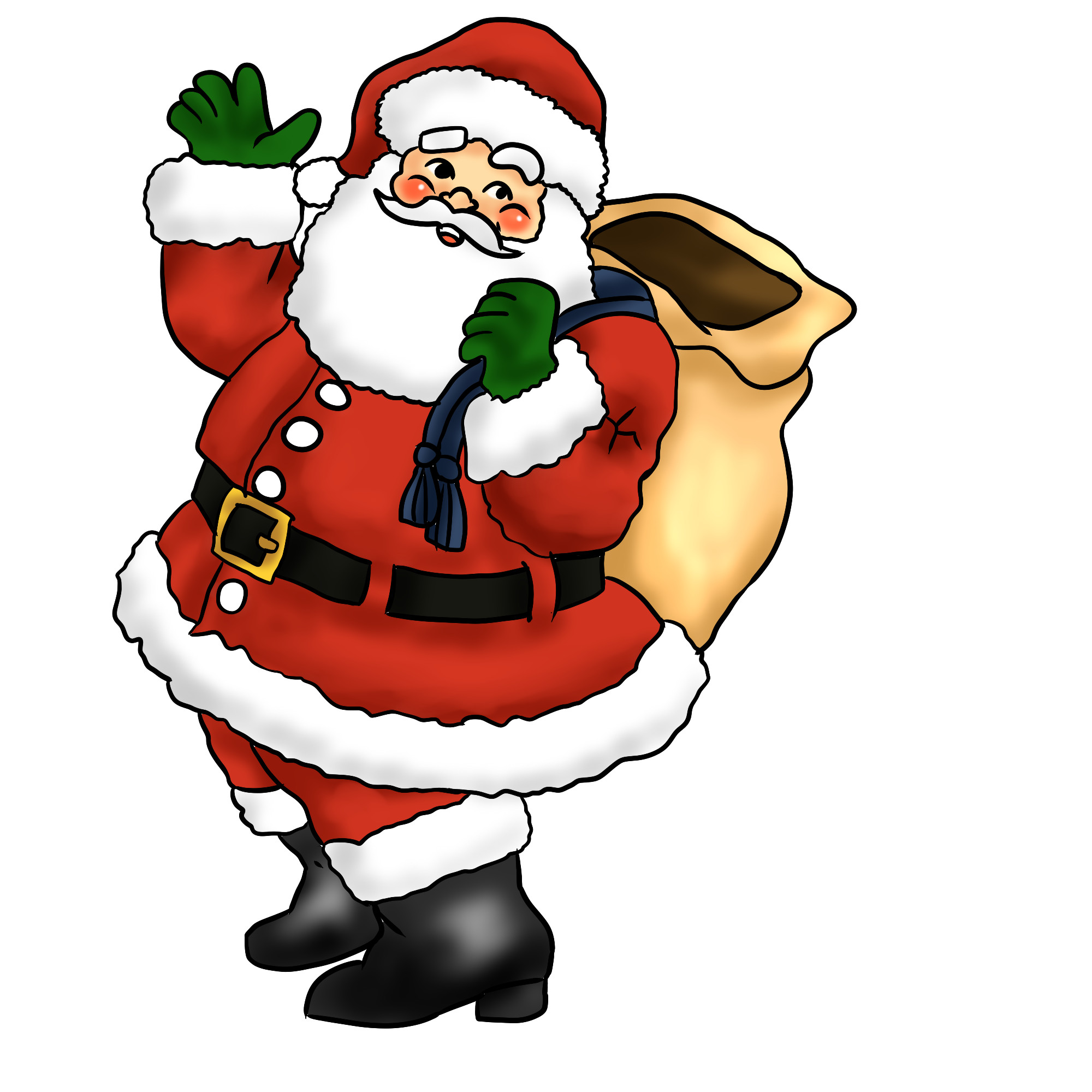 2000x2000 Free Santa Claus Art Download Clip On Fine Clipart Transitionsfv